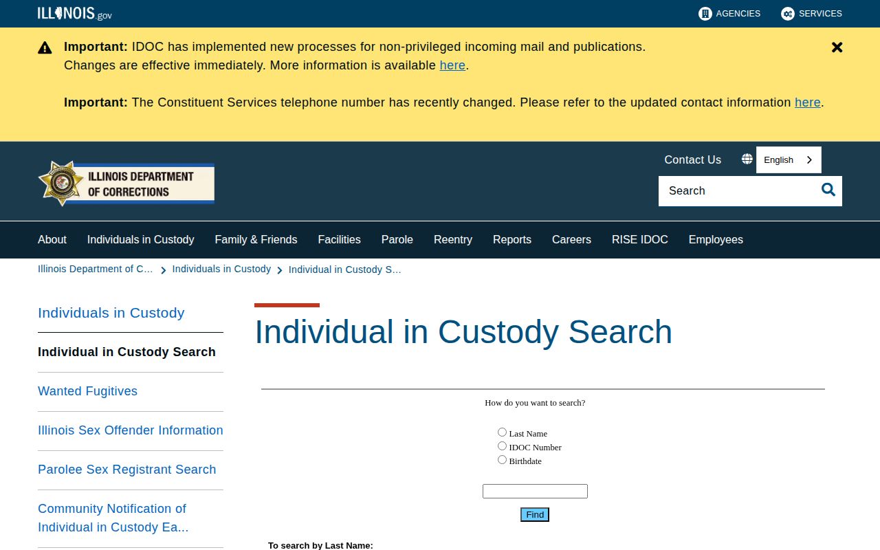 IDOC offender search for St. Clair County released inmates